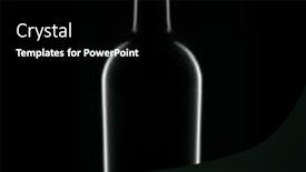  Presentation with bottle red wine - Colorful slide deck enhanced with closeup-silhouette-of-a-bottle backdrop and a black colored foreground