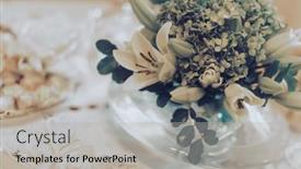  Presentation with white wedding - Presentation consisting of closeup-still-life background and a light gray colored foreground