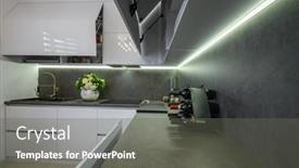  Presentation with dark grey - Presentation design consisting of closeup-to-dark-grey-stone background and a gray colored foreground