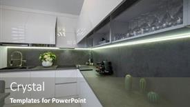  Presentation with dark grey - Slide set with closeup-to-dark-grey-stone background and a gray colored foreground