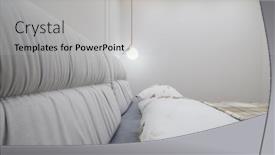  Presentation with bed - Slide deck having closeup-to-double-bed background and a  colored foreground