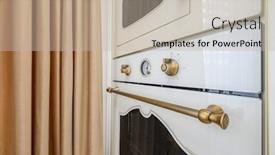  Presentation with electric - Slide deck featuring closeup-to-electric-and-microwave background and a mint green colored foreground