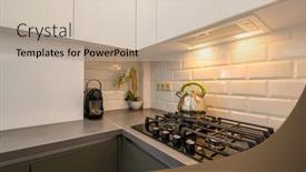  Presentation with dark grey - Theme having closeup-to-well-designed background and a soft green colored foreground