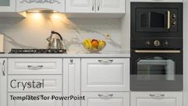  Presentation with kitchen furniture - Amazing presentation design having closeup-to-white-cozy-modern backdrop and a light gray colored foreground