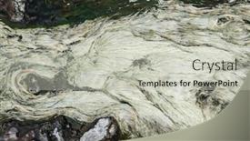  Presentation with water springs - Cool new slide set with view of the white algae backdrop and a light gray colored foreground