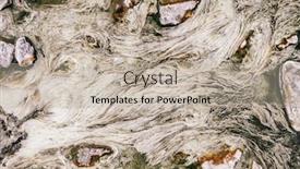  Presentation with water springs - PPT theme enhanced with closeup-top-view background and a mint green colored foreground