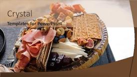  Presentation with vertical - PPT theme with closeup-vertical-shot-of-variety background and a coral colored foreground