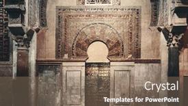  Presentation with cordoba - Slides featuring closeup-view-of-ancient-architecture background and a violet colored foreground