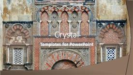  Presentation with cordoba - Presentation theme enhanced with closeup-view-of-ancient-architecture background and a coral colored foreground