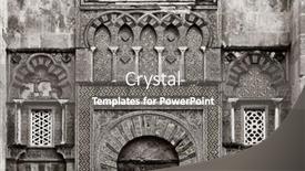  Presentation with cordoba - Slide deck featuring closeup-view-of-ancient-architecture background and a gray colored foreground