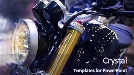  Presentation with bike - PPT layouts enhanced with closeup view of bike background and a wine colored foreground