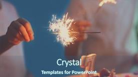  Presentation with mini birthday cake celebration - Theme with closeup view of birthday cake background and a ocean colored foreground