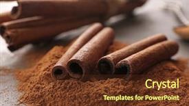  Presentation with cinnamon - Slides enhanced with closeup view of cinnamon sticks background and a tawny brown colored foreground