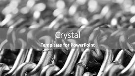  Presentation with chains - PPT theme consisting of closeup view of industrial chains background and a gray colored foreground