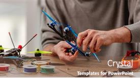  Presentation with hands holding - Cool new theme with closeup-view-of-service-man backdrop and a tawny brown colored foreground