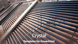  Presentation with solar system imaginary view - Slide set having closeup view of solar panels background and a  colored foreground