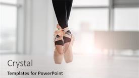  Presentation with ballerina - Presentation consisting of closeup-view-on-ballerina-feet background and a lemonade colored foreground