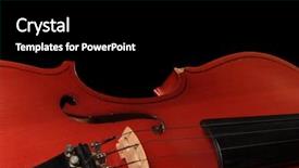  Presentation with black - Presentation theme enhanced with close-up of a violin background and a black colored foreground