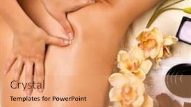  Presentation with spa salon - Audience pleasing PPT layouts consisting of closeup-womans-healthy-body-getting backdrop and a coral colored foreground