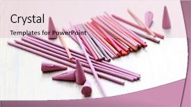  Presentation with incense - Colorful slide deck enhanced with close-ups of incense sticks backdrop and a lemonade colored foreground