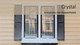  Presentation with old heritage christian - PPT theme enhanced with closing curtains - windows and shutters background and a mint green colored foreground