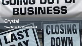  Presentation with teamwork street signs - Amazing theme having closing down signs in high backdrop and a gray colored foreground