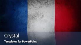  Presentation with free romania flag - PPT layouts consisting of closre-up-of-grungy-french background and a ocean colored foreground