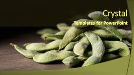  Presentation with frozen edamame soybeans japanese soybeans - Slides consisting of closuep-of-a-pile background and a wine colored foreground
