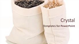  Presentation with sunflower sunflower sunflower sunflower sunflower - Colorful presentation theme enhanced with cloth bags of sunflower seeds isolated on white backdrop and a lemonade colored foreground