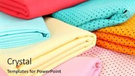  Presentation with fabrics - Audience pleasing presentation theme consisting of cloth fabrics close up backdrop and a blonde colored foreground