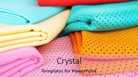  Presentation with fabrics - Slide set enhanced with cloth fabrics close up background and a lemonade colored foreground