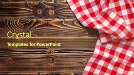  Presentation with table napkin - Beautiful presentation theme featuring cloth-napkin-at-old-wooden backdrop and a tawny brown colored foreground