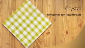  Presentation with table napkin - Amazing presentation design having cloth-napkin-at-old-wooden backdrop and a yellow colored foreground