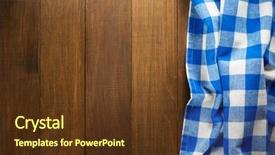  Presentation with napkin - PPT layouts having cloth napkin on wooden background background and a tawny brown colored foreground