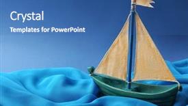  Presentation with columbus - PPT layouts consisting of wooden boat and cloth background and a ocean colored foreground