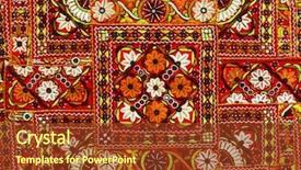  Presentation with patchwork - Presentation featuring cloth patch - indian patchwork carpet in rajasthan background and a tawny brown colored foreground