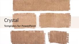  Presentation with roading materials - Audience pleasing PPT theme consisting of cloth patch - sackcloth materials isolated on white backdrop and a lemonade colored foreground