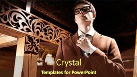  Presentation with apartments - PPT theme with clothes-and-accessories-a-portrait background and a tawny brown colored foreground