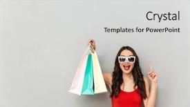  Presentation with clothes - Audience pleasing PPT layouts consisting of clothes and sunglasses holding package backdrop and a  colored foreground