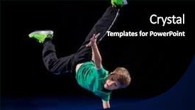  Presentation with break dance - PPT layouts with clothes boys - little boy break dancer background and a black colored foreground