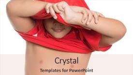  Presentation with octopus on isolated white - Amazing presentation theme having clothes boys - small boy taking off his backdrop and a coral colored foreground