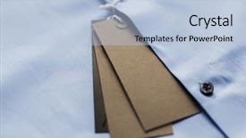  Presentation with formal - Slides consisting of clothes fashion formal wear shopping and objects concept - close up of shirt with price tag background and a light blue colored foreground