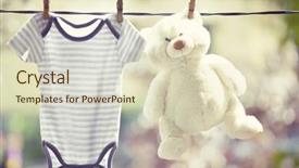  Presentation with baby clothes - Audience pleasing presentation theme consisting of clothes hanging on the clothesline backdrop and a  colored foreground