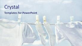  Presentation with wash - Colorful theme enhanced with clothes hanging on wash line backdrop and a sky blue colored foreground