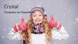  Presentation with save girl child - Presentation theme featuring clothes happy child studio shot background and a  colored foreground