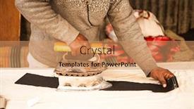  Presentation with neighborhoods - Colorful slide deck enhanced with clothes-ironer-an-ironer backdrop and a coral colored foreground