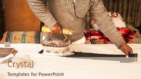  Presentation with neighborhoods - Slide set featuring clothes-ironer-an-ironer background and a lemonade colored foreground