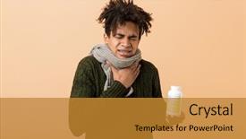  Presentation with african cloth - Slide deck featuring clothes isolated over beige background background and a gold colored foreground