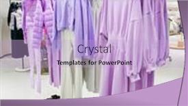 Presentation with clothes shop - Beautiful slides featuring clothes-on-hangers backdrop and a light blue colored foreground