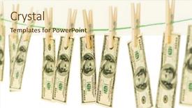  Presentation with money laundering - Cool new presentation theme with clothes peg - money laundering concept with dollars backdrop and a cream colored foreground